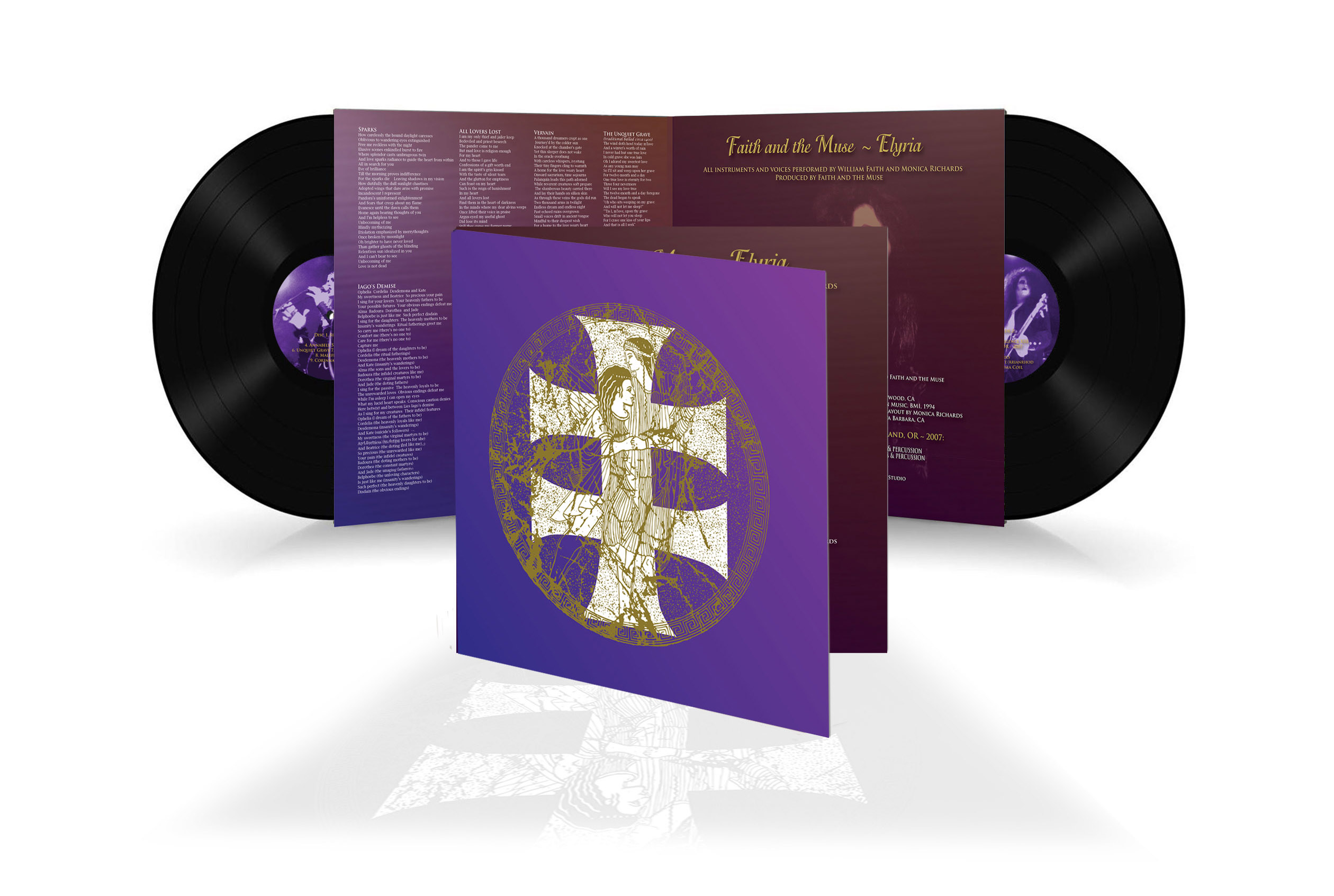Faith And The Muse – Elyria – Deluxe classic Tip On Sleeve Hard Board Gatefold Jacket edition (2 LPs on Black Vinyl – Limited to 500 copies)