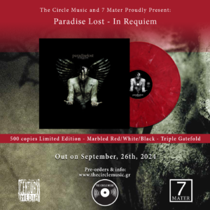 Paradise Lost – In Requiem – Luxurious Triple Gatefold Vinyl (Marbled Red/Black – Limited to 500 copies)